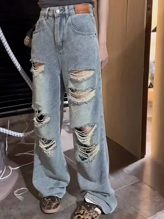 ModaFesta - denim-ripped-jeans-blue 